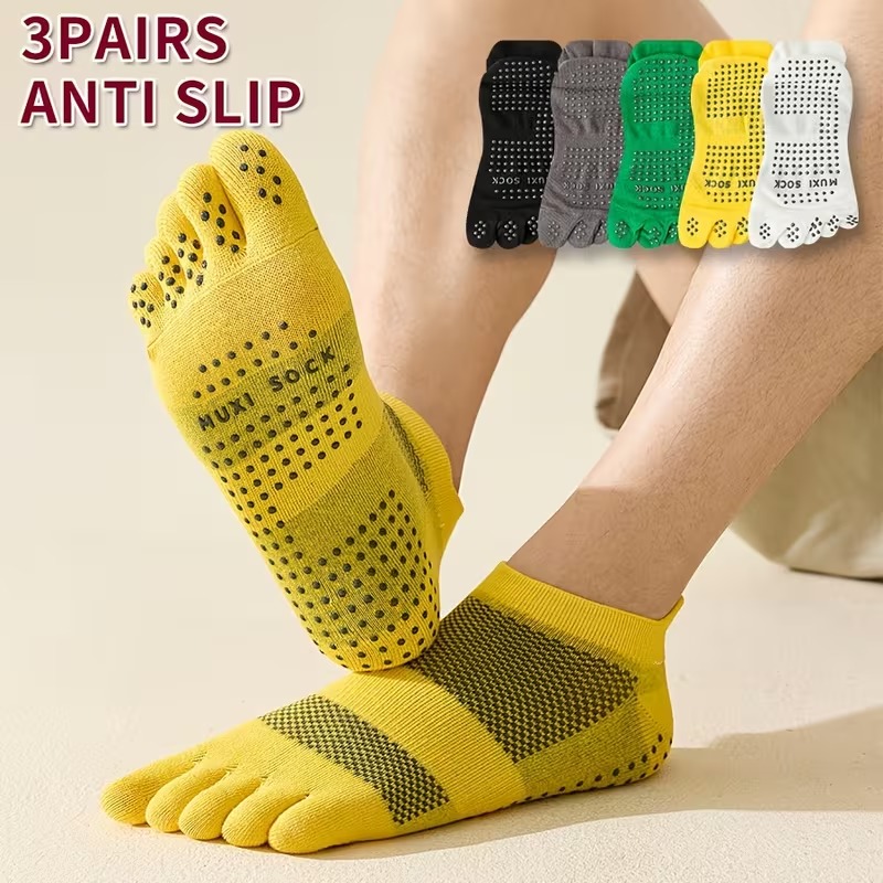 Men's 3-Pair Toe Socks Anti-Sl - đánh giá và giá Sports Grip