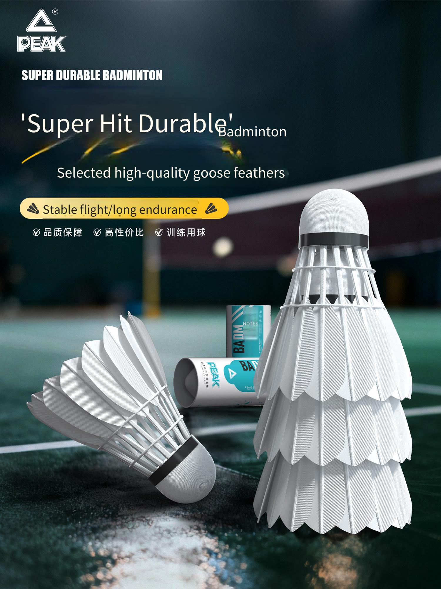 PEAK Goose Feather Badminton O - đánh giá và giá Feather Shuttlecock